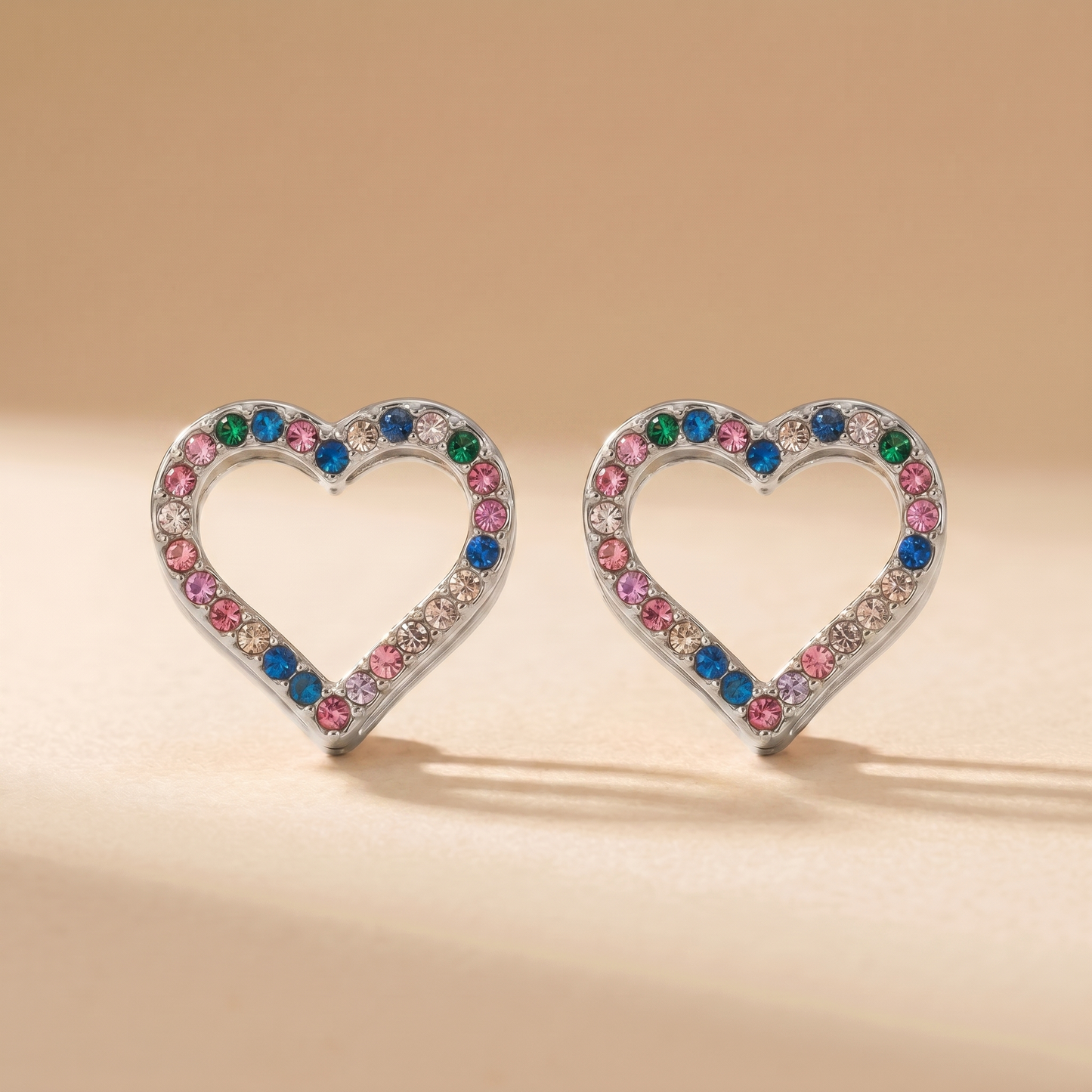 Elysia Heart Stud Earrings