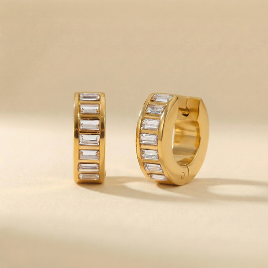 Midnight Huggie Earrings