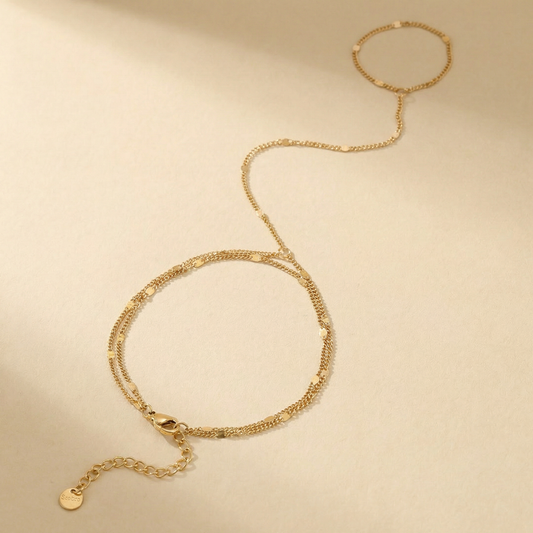 Gold Hand Chain Bracelet