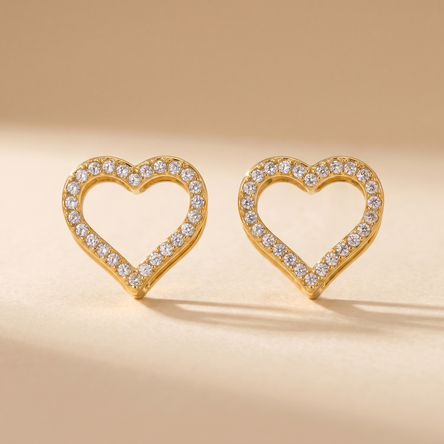 Elysia Heart Stud Earrings