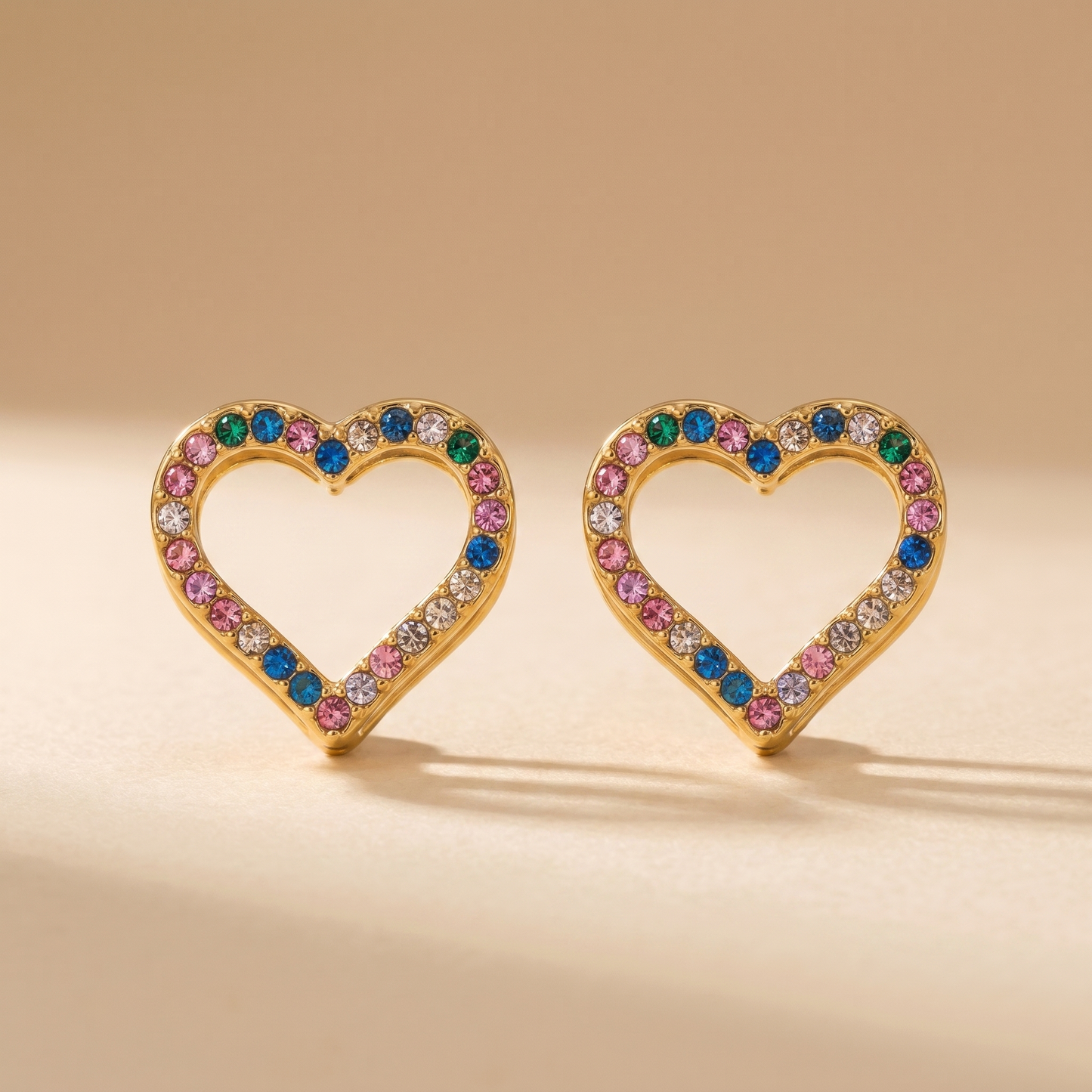 Elysia Heart Stud Earrings