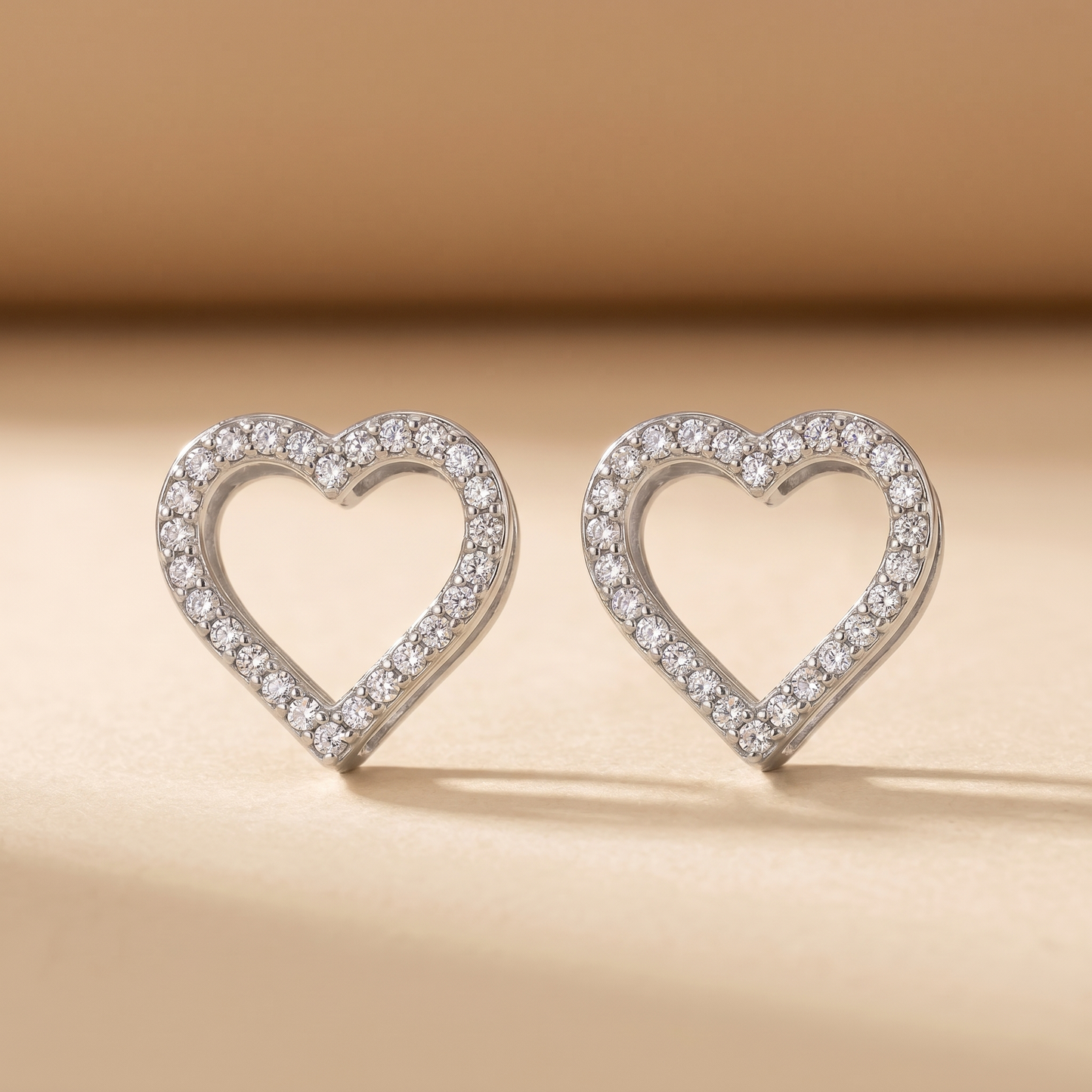 Elysia Heart Stud Earrings